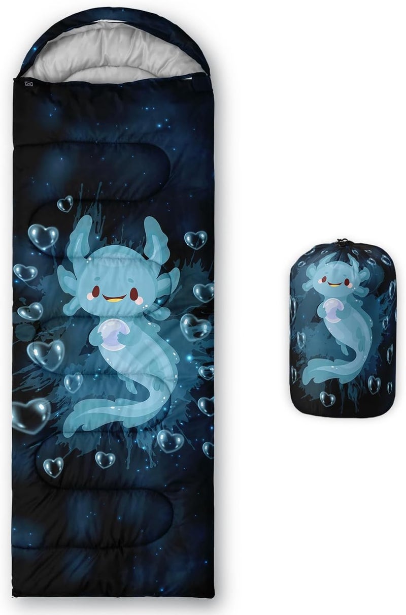 HOSIMA Dear Hunting Pattern Cold Weather Sleeping Bags for Kids Adults,Black Light Weight Waterproof Sleeping Bags for Outdoors Hiking. - Image 1